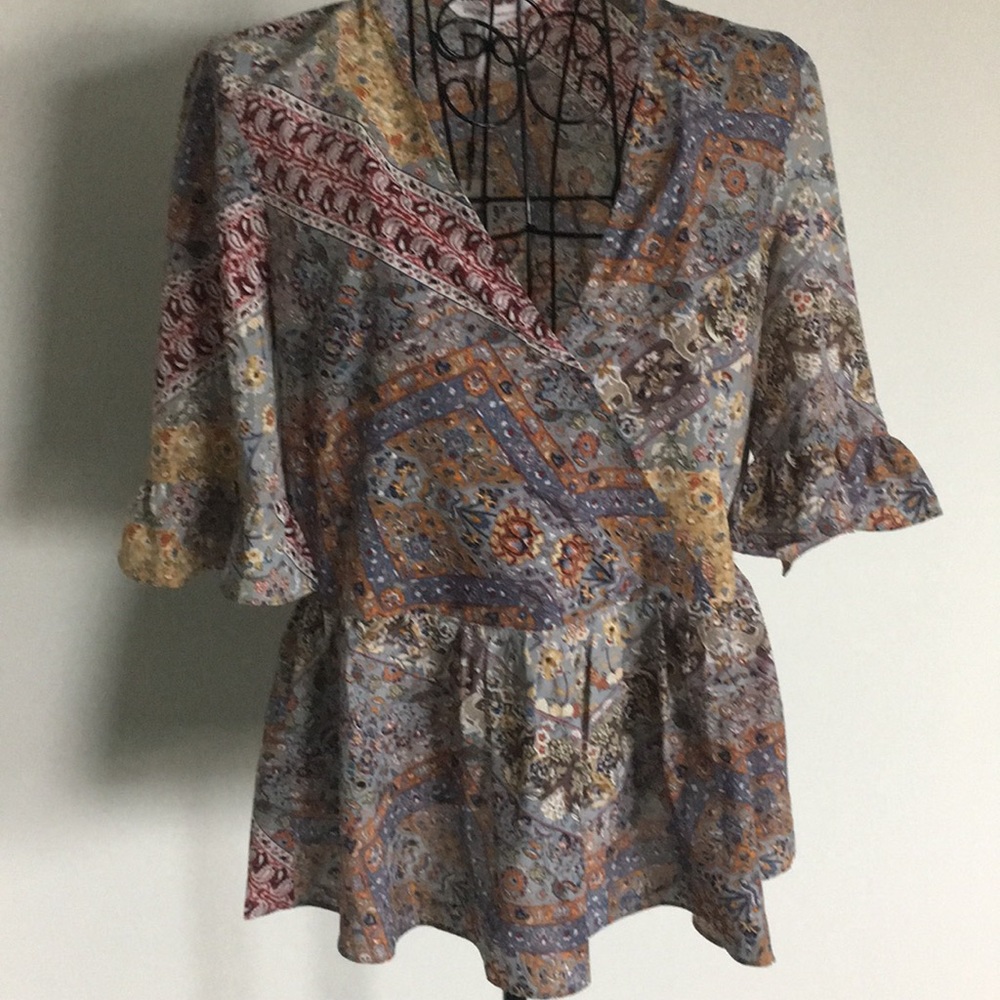 BCBGeneration Boho Peplum Blouse